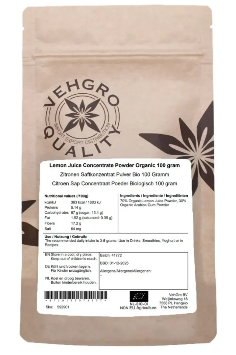 Naturaplaza Citroen Sap Concentraat Poeder Biologisch Hot