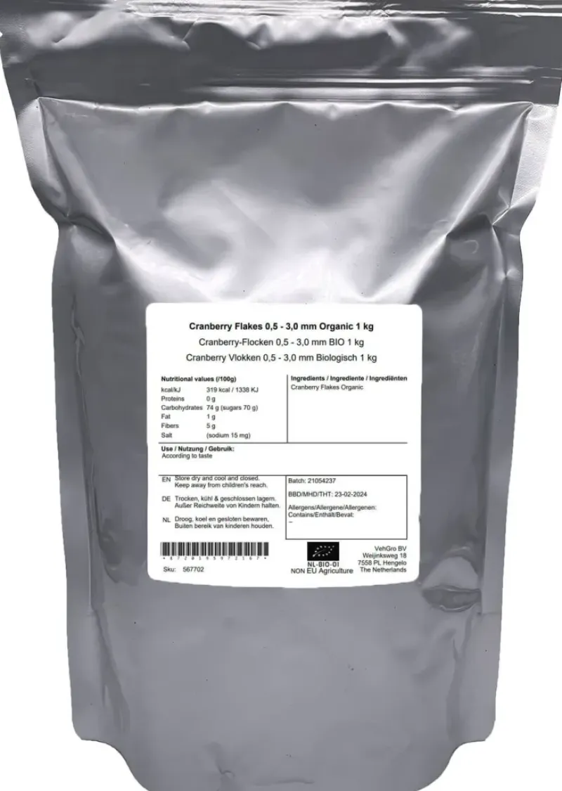 Naturaplaza Cranberry vlokken 0.5-3 mm Biologisch Online