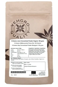 Naturaplaza 5-Greens Sap Concentraat Poeder Biologisch Hot