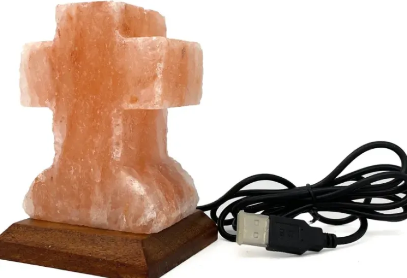 Naturaplaza Himalaya Zoutlamp Kruis gekleurd licht Best