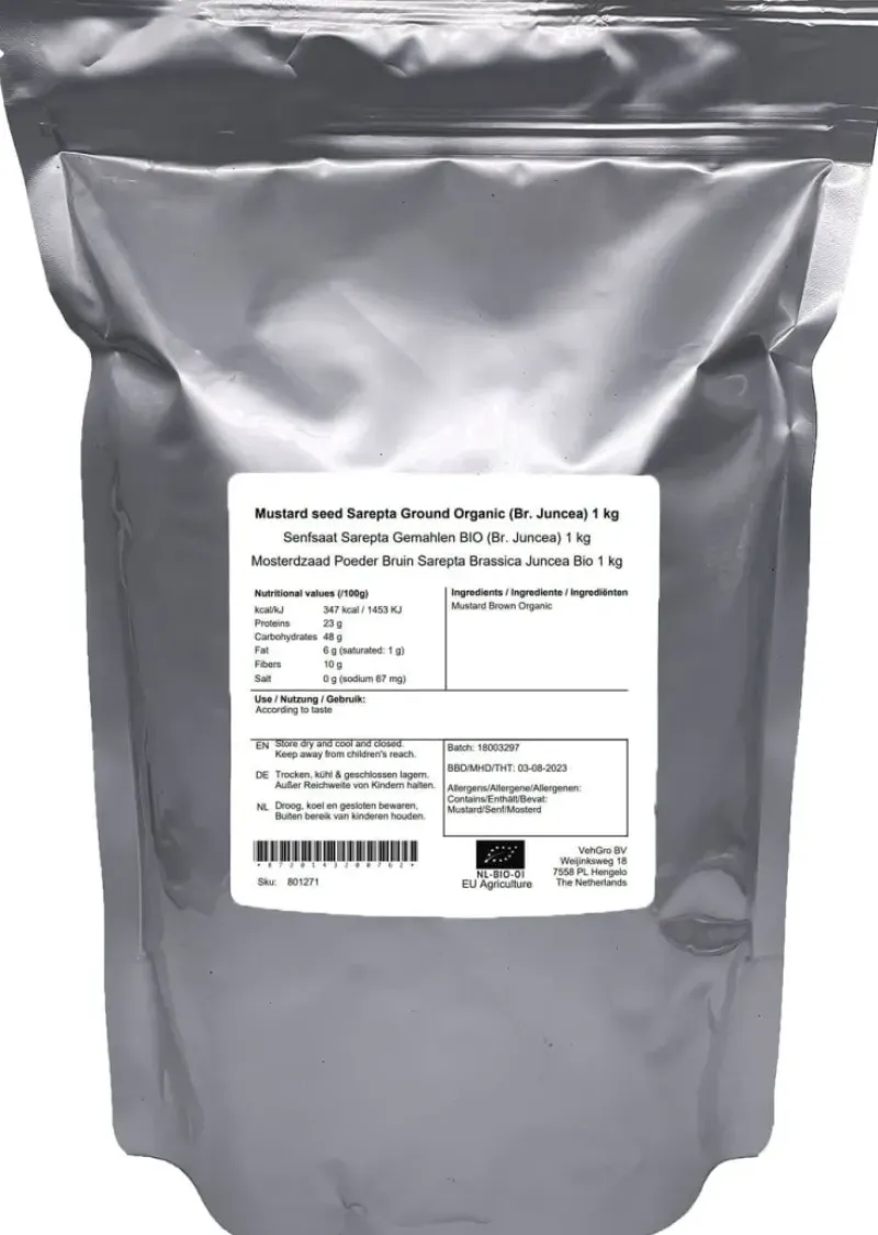 Naturaplaza Mosterdzaad Poeder Bruin Sarepta Brassica Juncea Biologisch Best