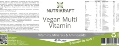 Naturaplaza Nutrikraft - Vegan Multi Vitamine 60 V-caps New