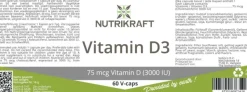Naturaplaza Nutrikraft - Vitamine D3 (3000 IE) Sale