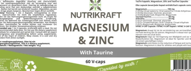 Naturaplaza Nutrikraft Magnesium/Zink Capsules Hot