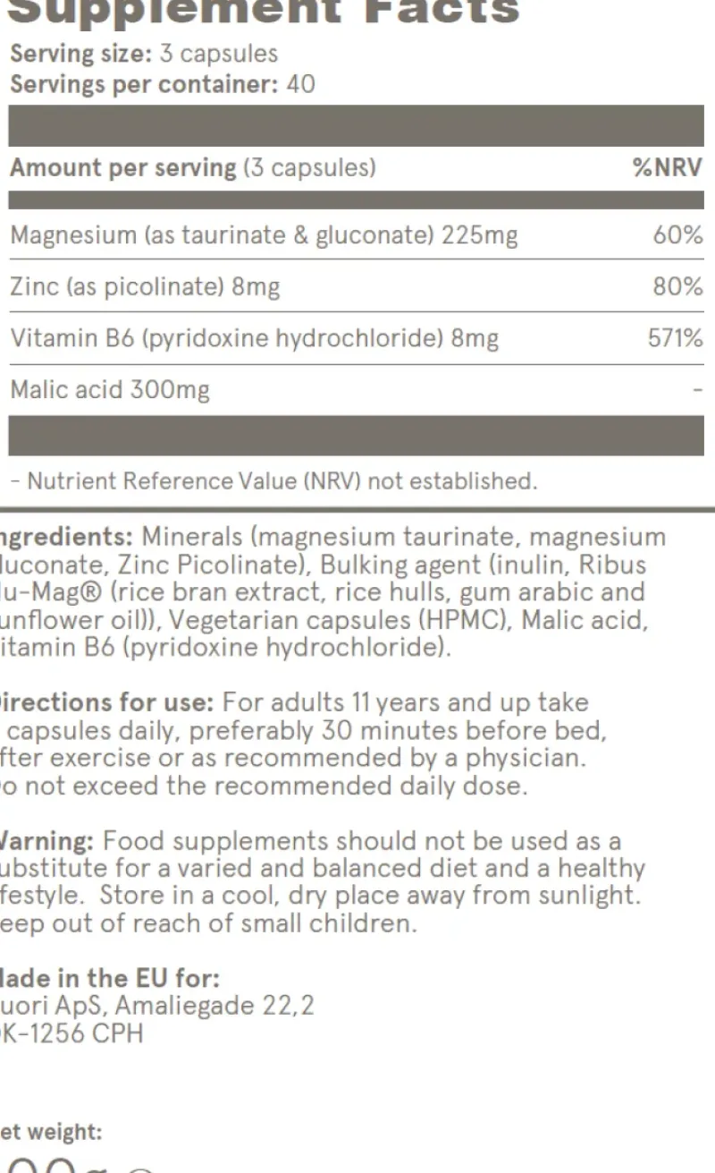 Naturaplaza Puori M3 Magnesium Supplement 120 Capsules Clearance