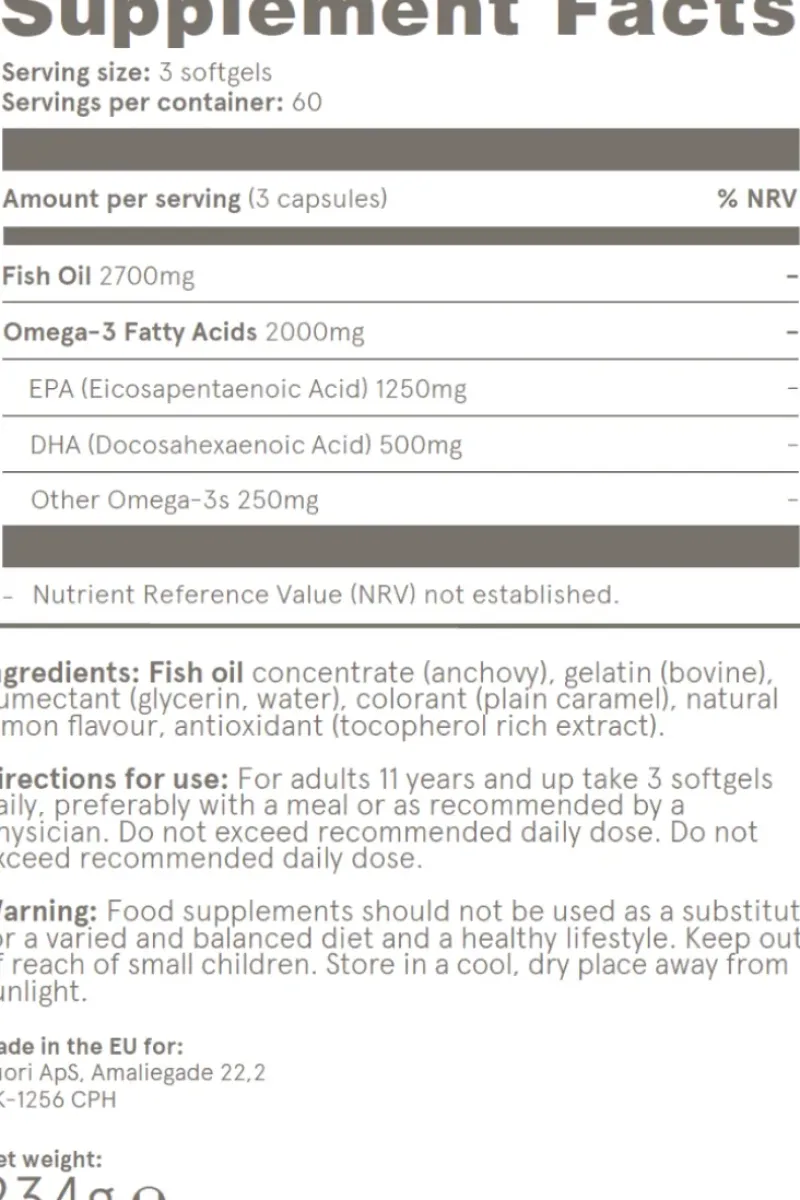 Naturaplaza Puori O3 Omega 3 Supplement 180 Capsules Sale